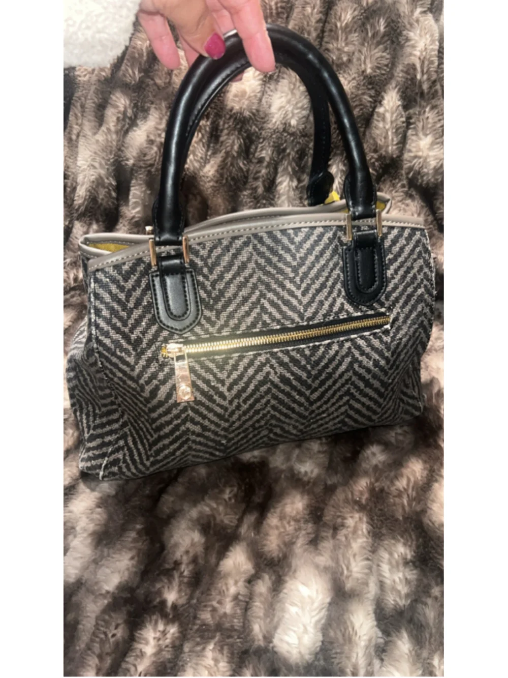 Women's Spartina 449 Satchel Bag One Size Grey and Yellow